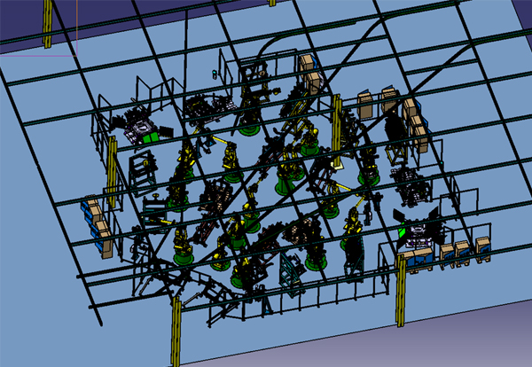 侧围内板总成线